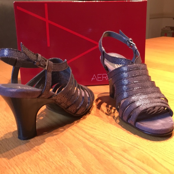 Silver glitter sandal with 2inch heel - Picture 1 of 2